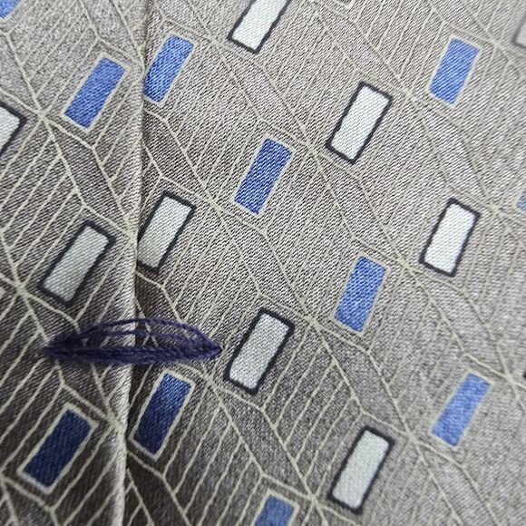 RBM Collection Necktie Tie Men Multicolor Geometric 100% Silk Vintage 57 x 4 - Picture 5 of 6